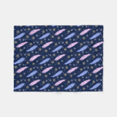 boho-stijfveren patroon fleece deken (Voorkant (Horizontaal))