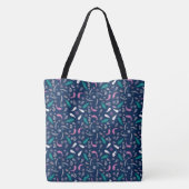 boho-stijfveren patroon tote bag (Achterkant)