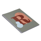 Boho stijl aangepaste monogram notitieboek (Rechterzijde)