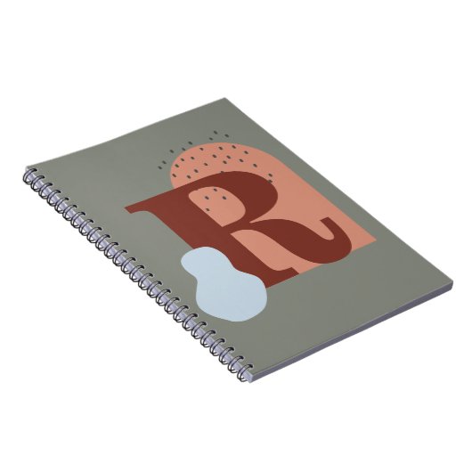 Boho stijl aangepaste monogram notitieboek (Rechterzijde)