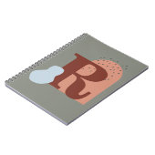 Boho stijl aangepaste monogram notitieboek (Linkerzijde)