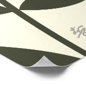 Boho stijl blad abstract poster (Hoek)