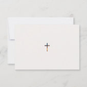 Boho stijl bloem en bladeren Orthodoxe doop      Bedankkaart (Achterkant)