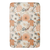 Boho-stijl bloemen patroon lichte kleuren badmat (Voorkant Verticaal)