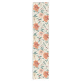 Boho-stijl bloemen patroon lichte kleuren korte tafelloper (Voorkant)