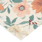 Boho-stijl bloemen patroon lichte kleuren korte tafelloper (Hoek)