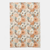 Boho-stijl bloemen patroon lichte kleuren theedoek (Verticaal)