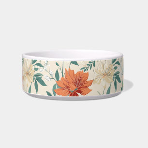Boho-stijl bloemen patroon lichte kleuren voerbakje