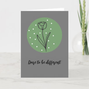 Boho stijl bloemenblanco Kaart subtiele elegantie