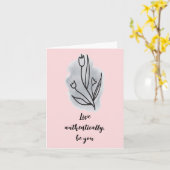 Boho stijl bloemenblanco Kaart vieren vriendschapp (Gele Bloem)