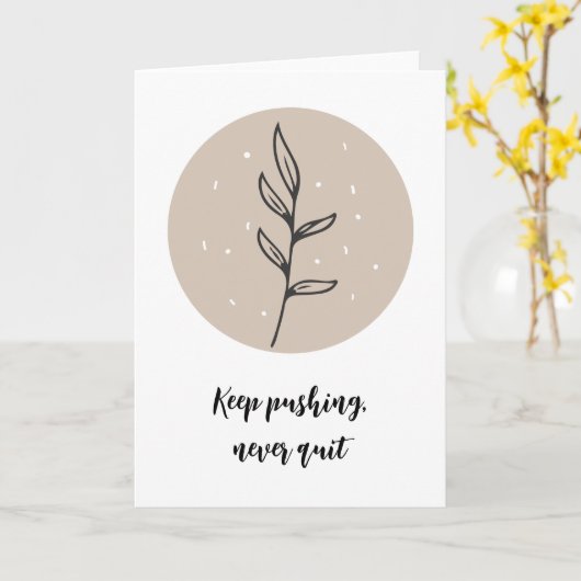 Boho stijl bloemkaart met delicate ontwerpen kaart (Gele Bloem)