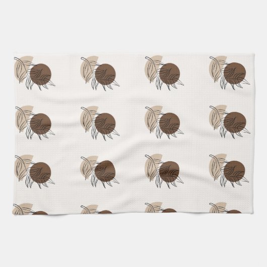 Boho stijl Bohemian minimalistische kunst keukenha Theedoek (Horizontaal)