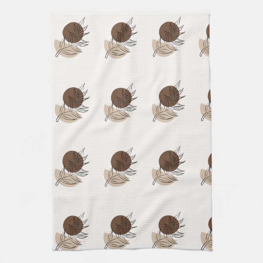 Boho stijl Bohemian minimalistische kunst keukenha Theedoek (Verticaal)