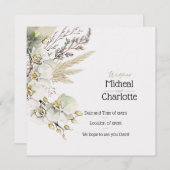 -Boho stijl bruiloft Kaart (Voorkant / Achterkant)