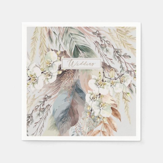 Boho stijl bruiloft servet (Voorkant)