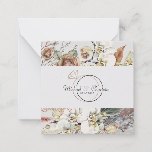 Boho stijl bruiloft uitnodiging (Voorkant)