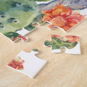 Boho stijl,  cactus Waterverf. Legpuzzel (Zijkant)