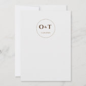 Boho stijl Chic Elegant Bow Creamy Floral Wedding Kaart (Achterkant)