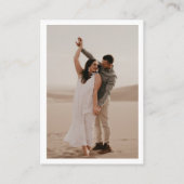 Boho Stijl & Elegante QR Code Foto Bruiloft RSVP Informatiekaartje (Achterkant)