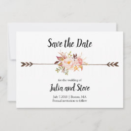 Boho Stijl Elegante Waterverf Bloemen Bruiloft Save The Date