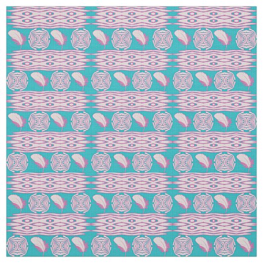 boho - stijl ethisch veren patroon stof (Swatch)