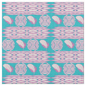 boho - stijl ethisch veren patroon stof (Close Up)