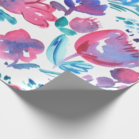 boho stijl floral rustic hand-getekende illustrati cadeaupapier (Hoek)