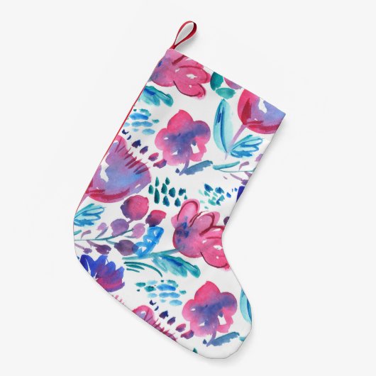 boho stijl floral rustic hand-getekende illustrati kleine kerstsok (Voorkant (Hangend))