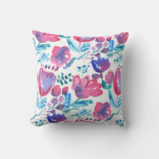 boho stijl floral rustic hand-getekende illustrati kussen
