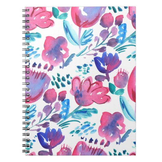 boho stijl floral rustic hand-getekende illustrati notitieboek (Voorkant)