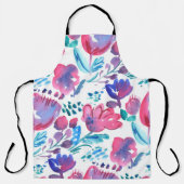 boho stijl floral rustic hand-getekende illustrati schort (Voorkant)