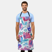 boho stijl floral rustic hand-getekende illustrati schort (Gedragen)