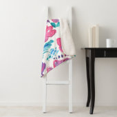 boho stijl floral rustic hand-getekende illustrati sherpa deken (In situ)