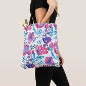 boho stijl floral rustic hand-getekende illustrati tote bag (Dichtbij)