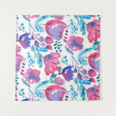 boho stijl floral rustic hand-getekende illustrati wandkleed (Voorkant (horizontaal))