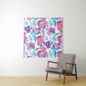 boho stijl floral rustic hand-getekende illustrati wandkleed (In Situ (horizontaal))