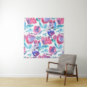 boho stijl floral rustic hand-getekende illustrati wandkleed (In situ)