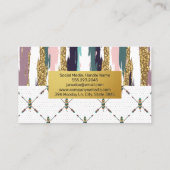 Boho stijl | Moderne abstracte patronen met veren Visitekaartje (Achterkant)