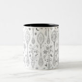 Boho-stijl Mok - zwart-wit ingewikkelde lepel (Center)