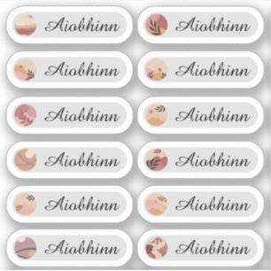 Boho Stijl Naam Stickers