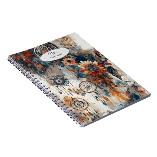 Boho stijl ontwerp met dromenvangers notitieboek (Rechterzijde)