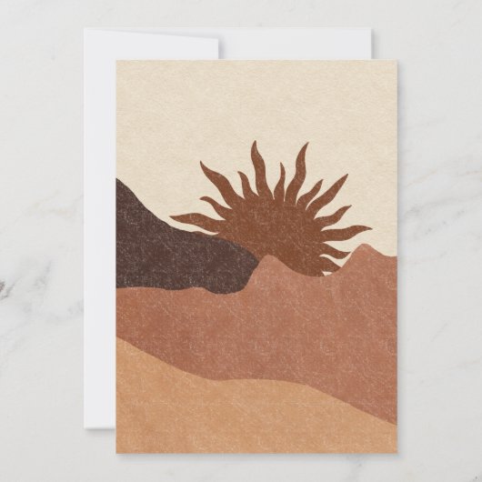 Boho stijl Ray of Sunshine Baby shower Invitation Kaart (Achterkant)