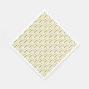 boho stijl retro etnisch veer geel patroon servet