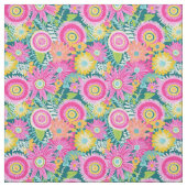 Boho stijl roze bloemen stof (Swatch)