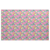 Boho stijl roze bloemen stof (Fat Quarter)