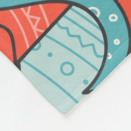 Boho stijl schattige monsters, naadloos. fleece deken (Hoek)