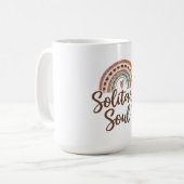 Boho stijl solitaire ziel ontwerp koffiemok (Voorkant links)