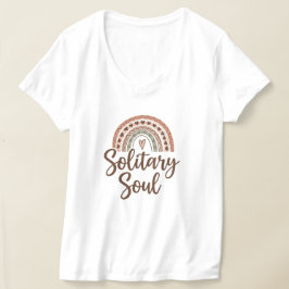 Boho stijl solitaire ziel ontwerp t-shirt