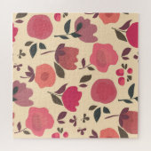 Boho stijl stof bloemmotief. legpuzzel (Horizontaal)