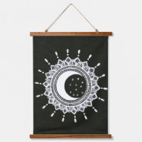 Boho stijl Sun & Moon mandala kunst